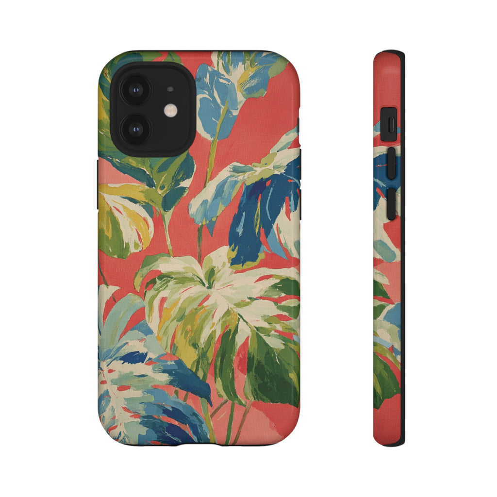 Tropical Phone Case, Floral Tough Case, Vibrant Phone Cover for Summer