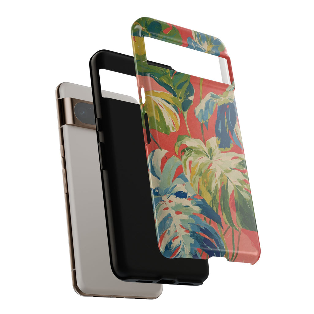 Tropical Phone Case, Floral Tough Case, Vibrant Phone Cover for Summer