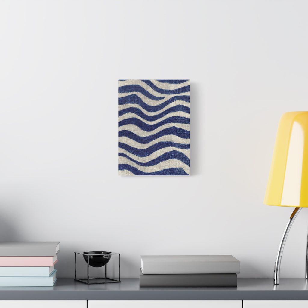 Abstract Blue Wave Canvas Print — Stretched Matte Wall Art