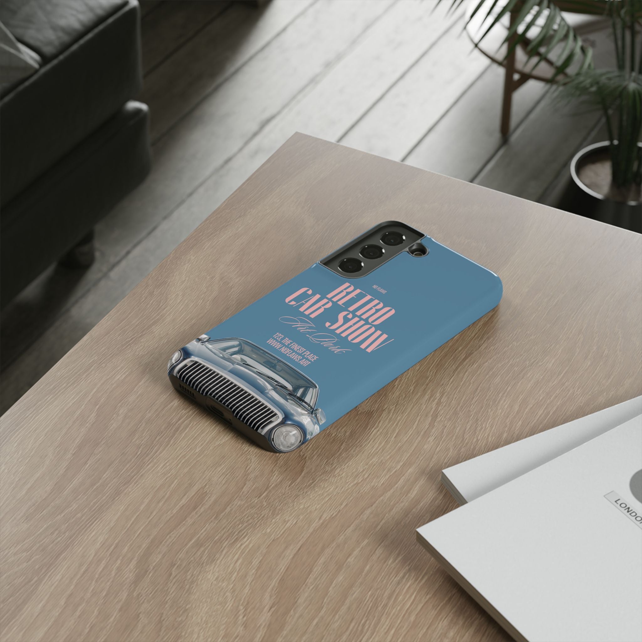 Retro Car Show Phone Case — Vintage Classic Auto Design
