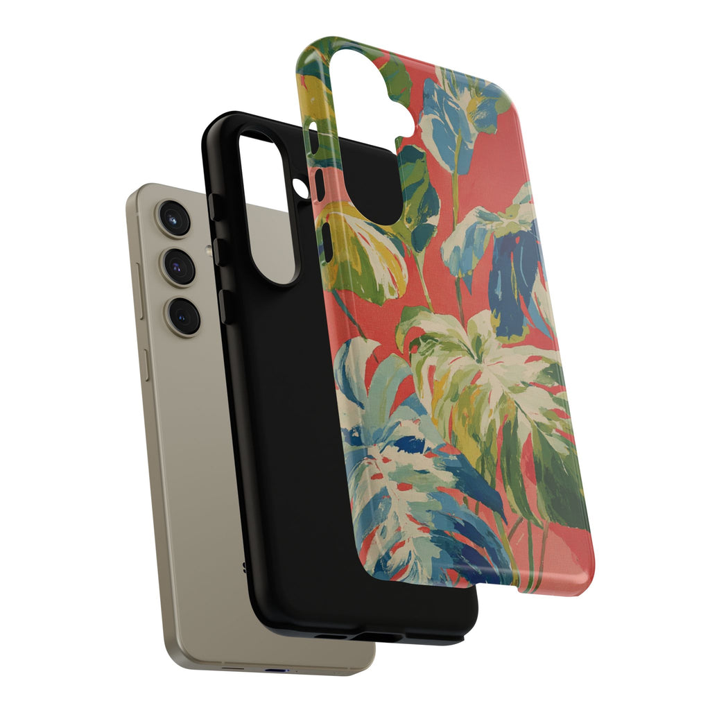 Tropical Phone Case, Floral Tough Case, Vibrant Phone Cover for Summer