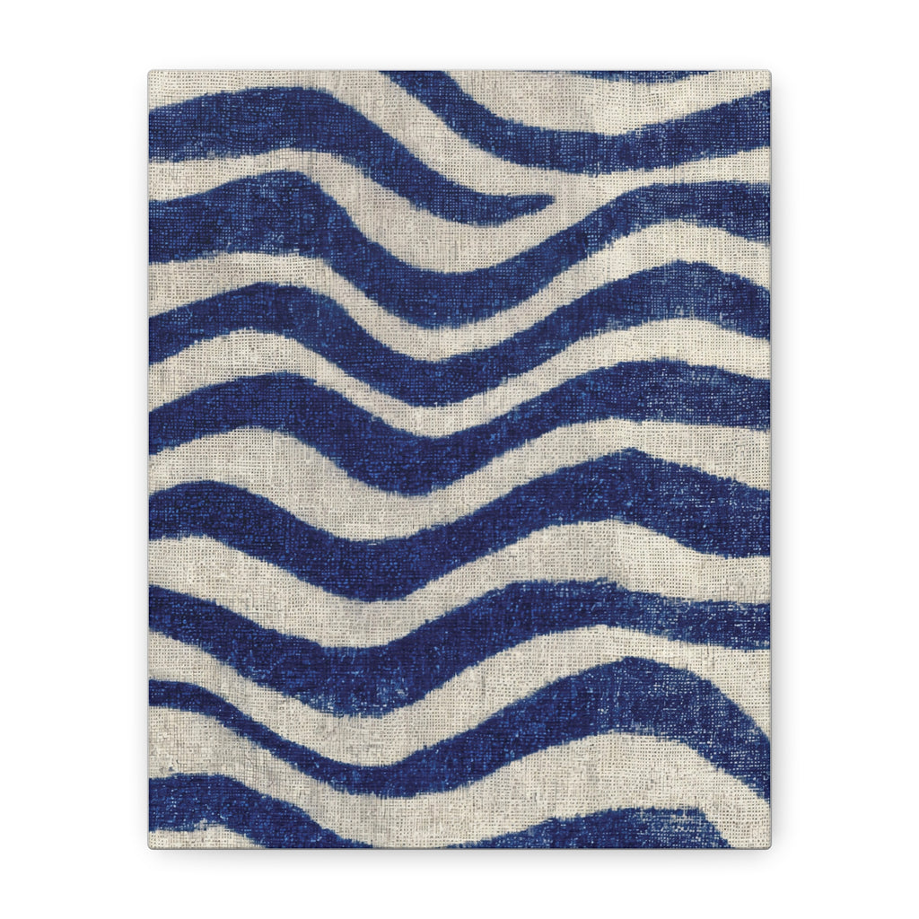 Abstract Blue Wave Canvas Print — Stretched Matte Wall Art
