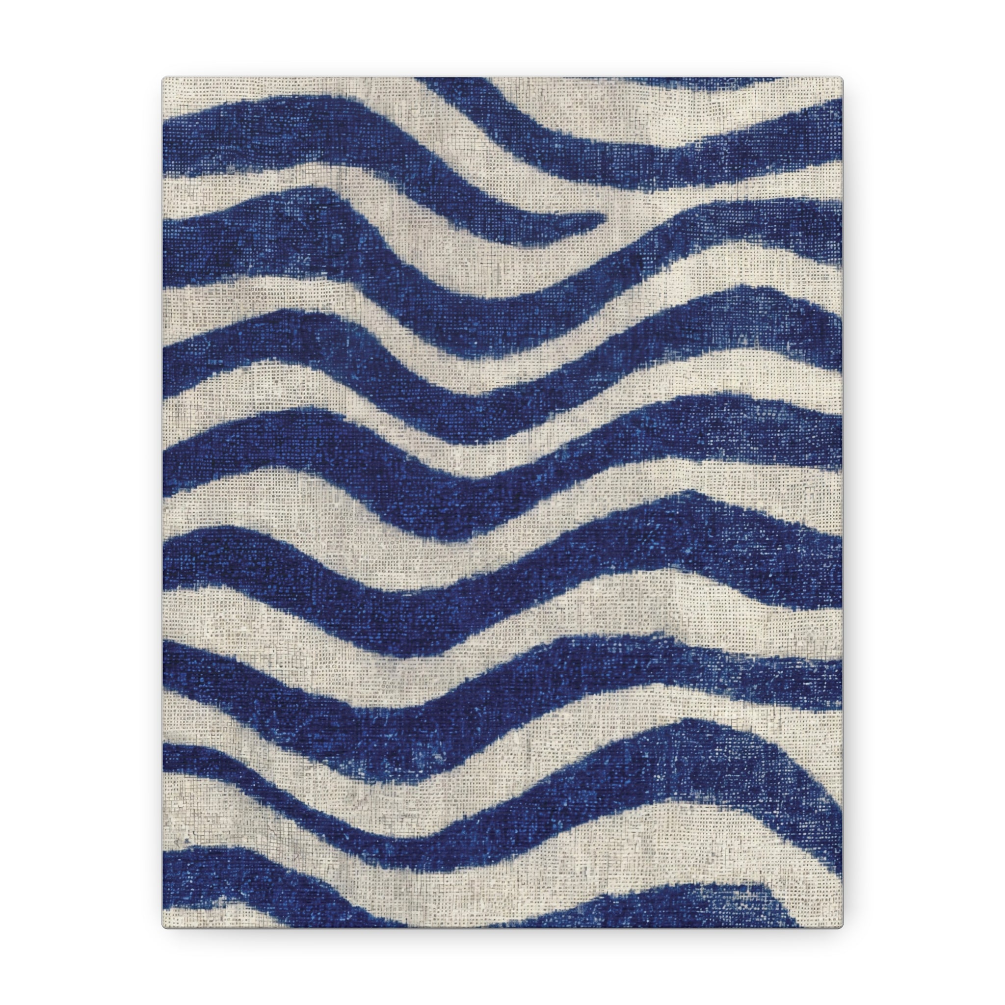 Abstract Blue Wave Canvas Print — Stretched Matte Wall Art