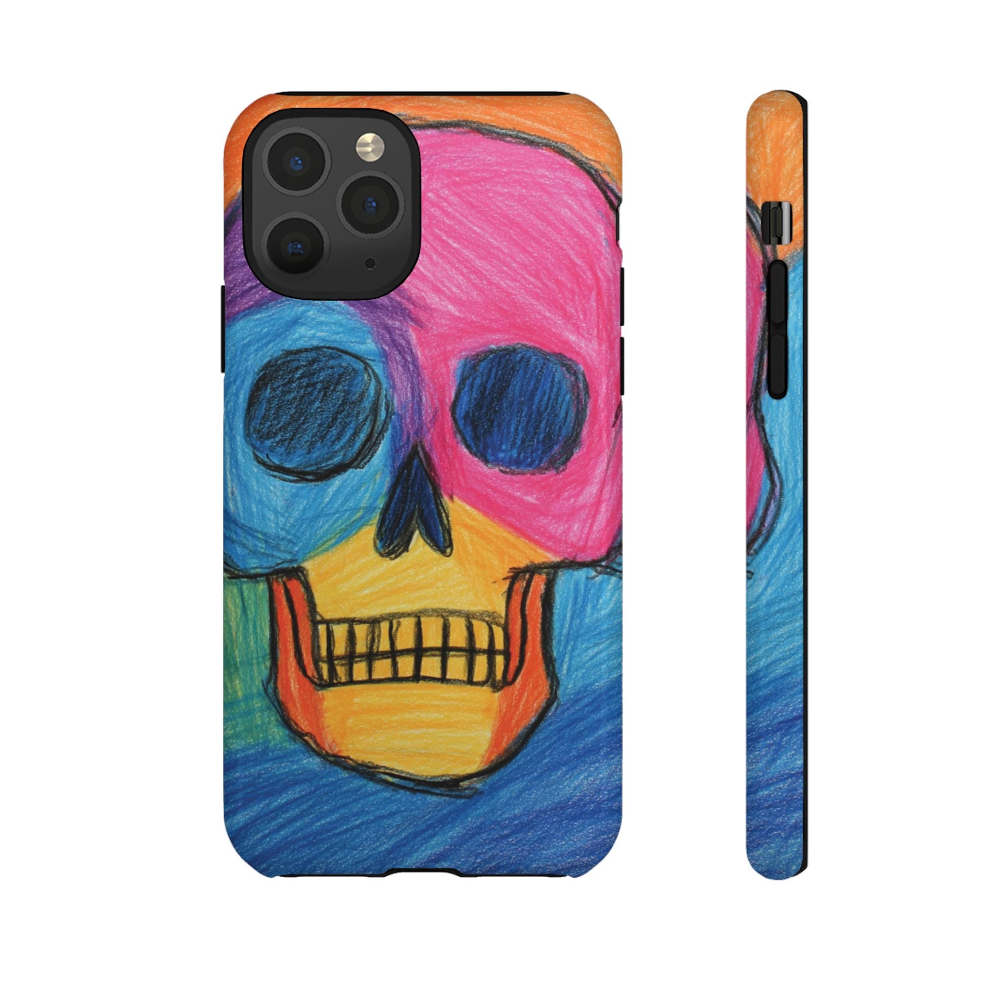 Vibrant Skull Phone Case | Tough Cases, Colorful Design, Unique Art Phone Cover