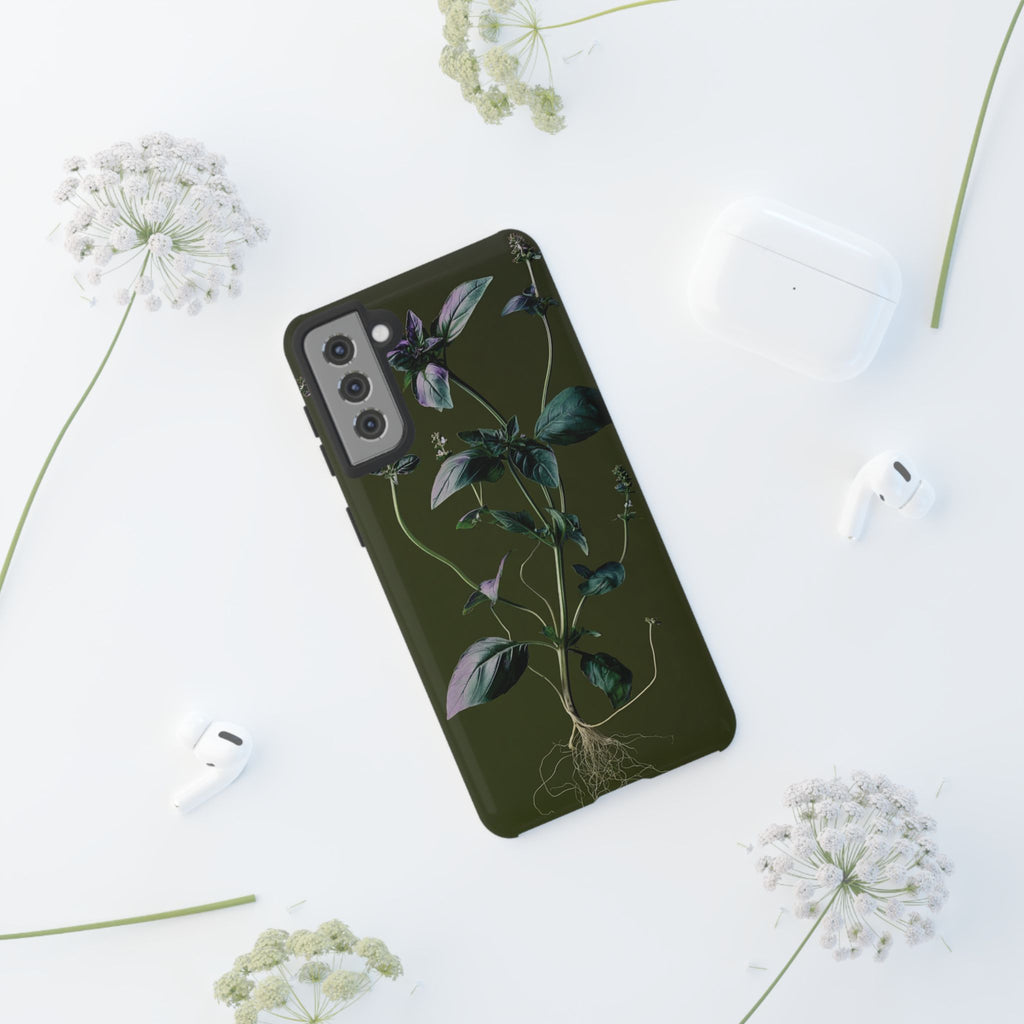 Green Botanical Phone Case, Floral Phone Cover, Nature Lover Gift