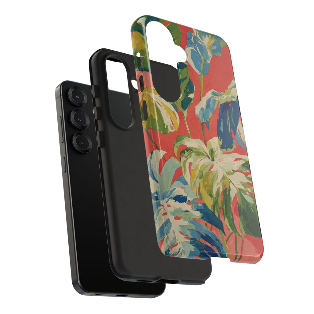 Tropical Phone Case, Floral Tough Case, Vibrant Phone Cover for Summer