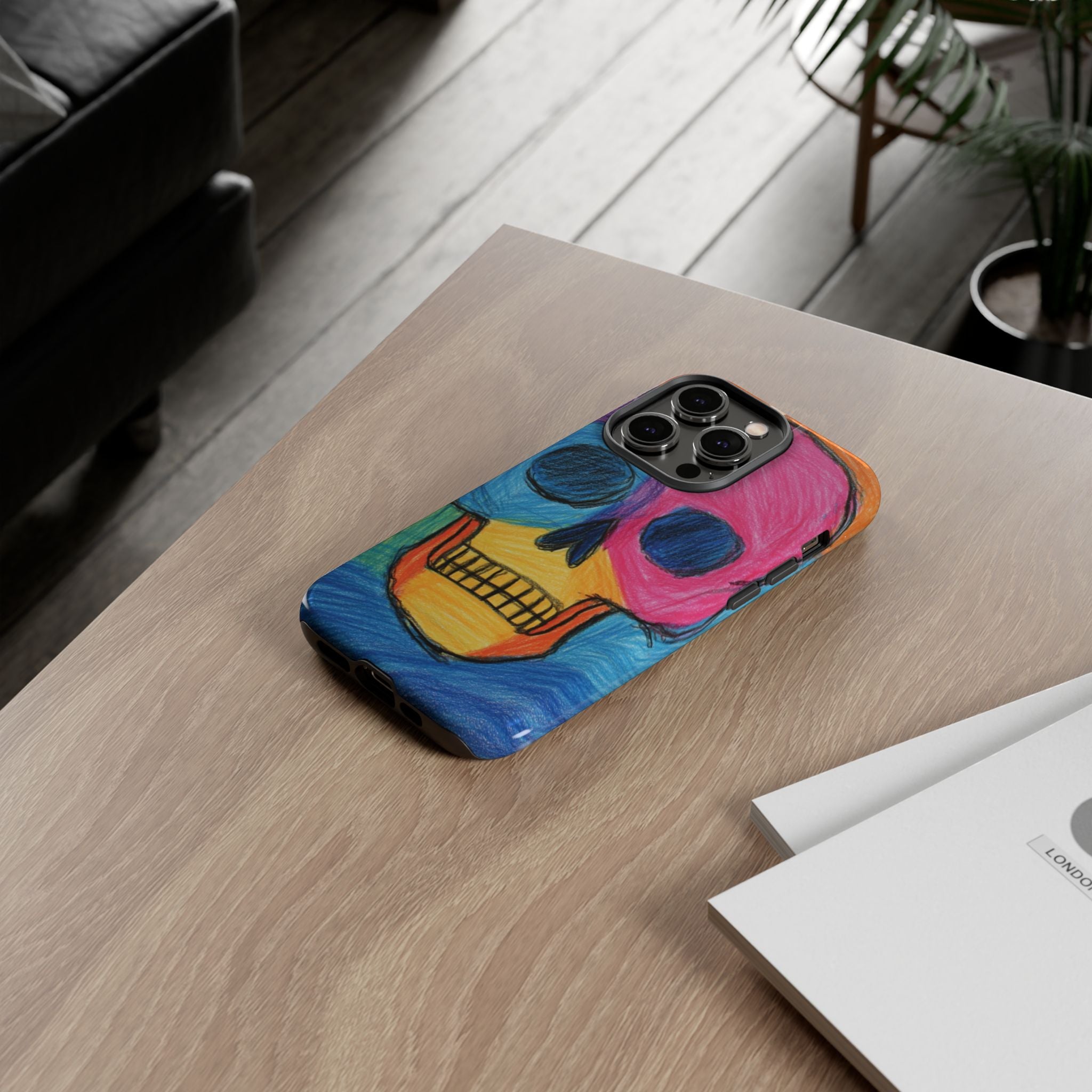 Vibrant Skull Phone Case | Tough Cases, Colorful Design, Unique Art Phone Cover