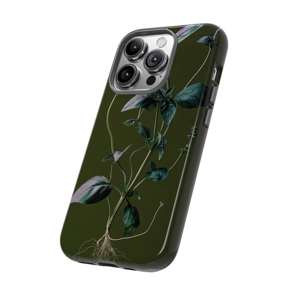 Green Botanical Phone Case, Floral Phone Cover, Nature Lover Gift