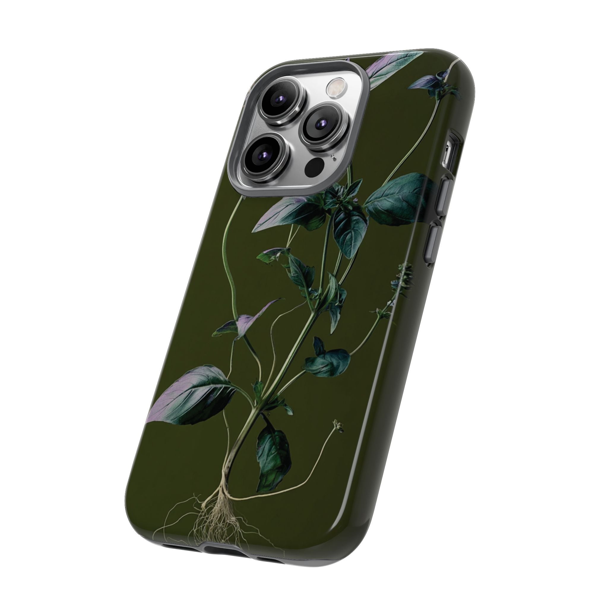 Green Botanical Phone Case, Floral Phone Cover, Nature Lover Gift