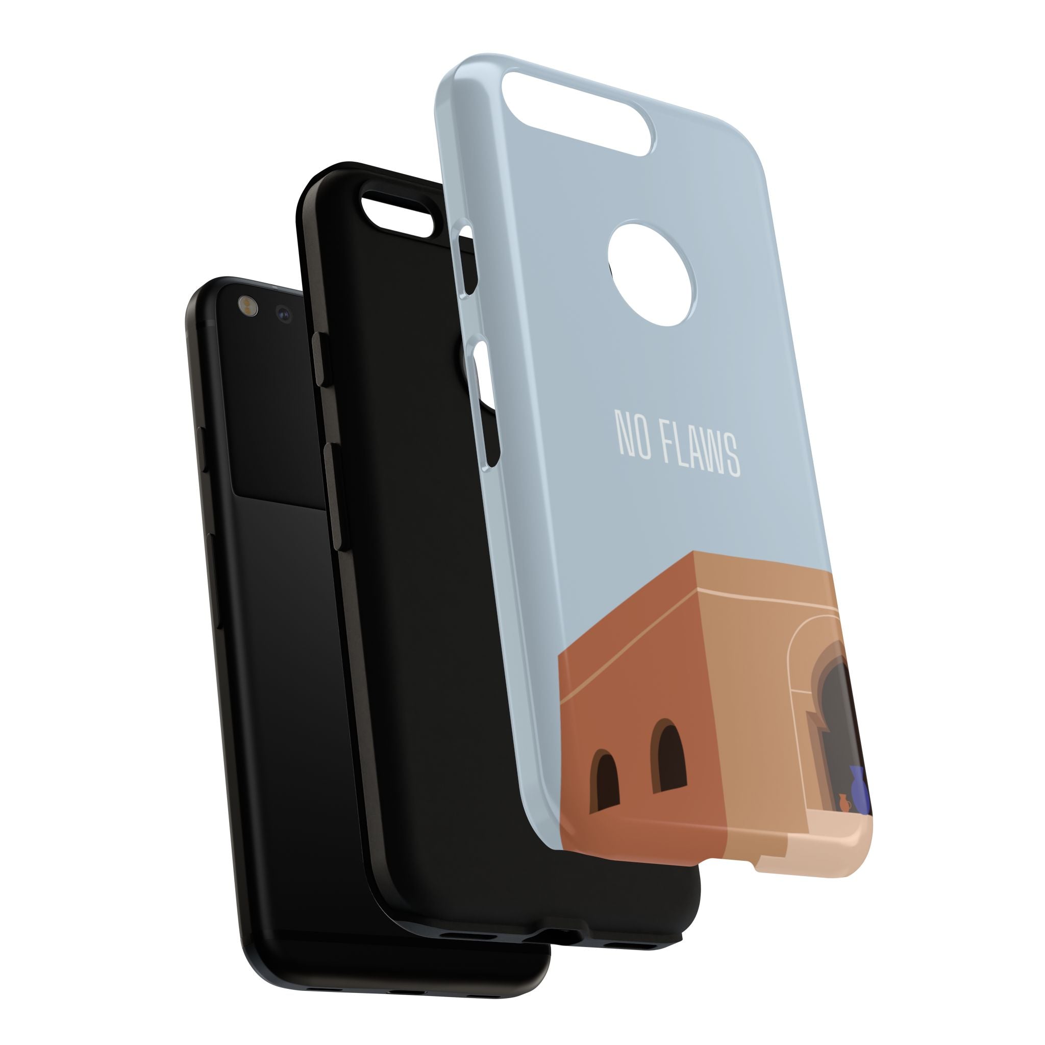 Minimal Desert Illustration “No Flaws” Protective Tough Case