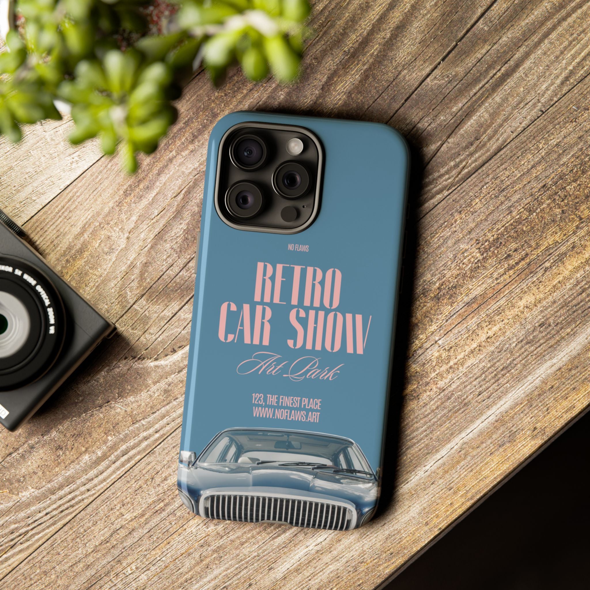 Retro Car Show Phone Case — Vintage Classic Auto Design