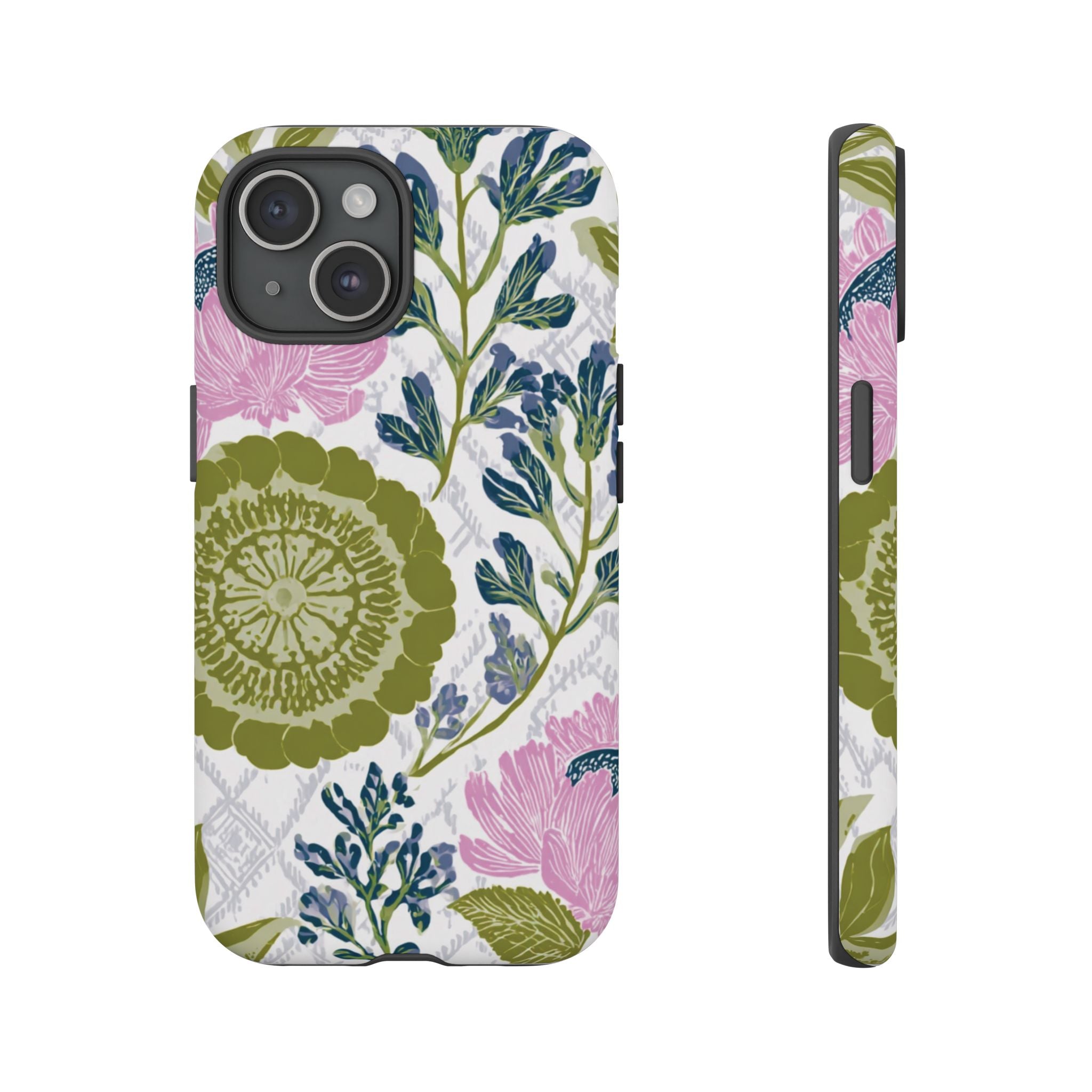 Floral Phone Case, Tough Cases with Elegant Design, Stylish Phone Accessories