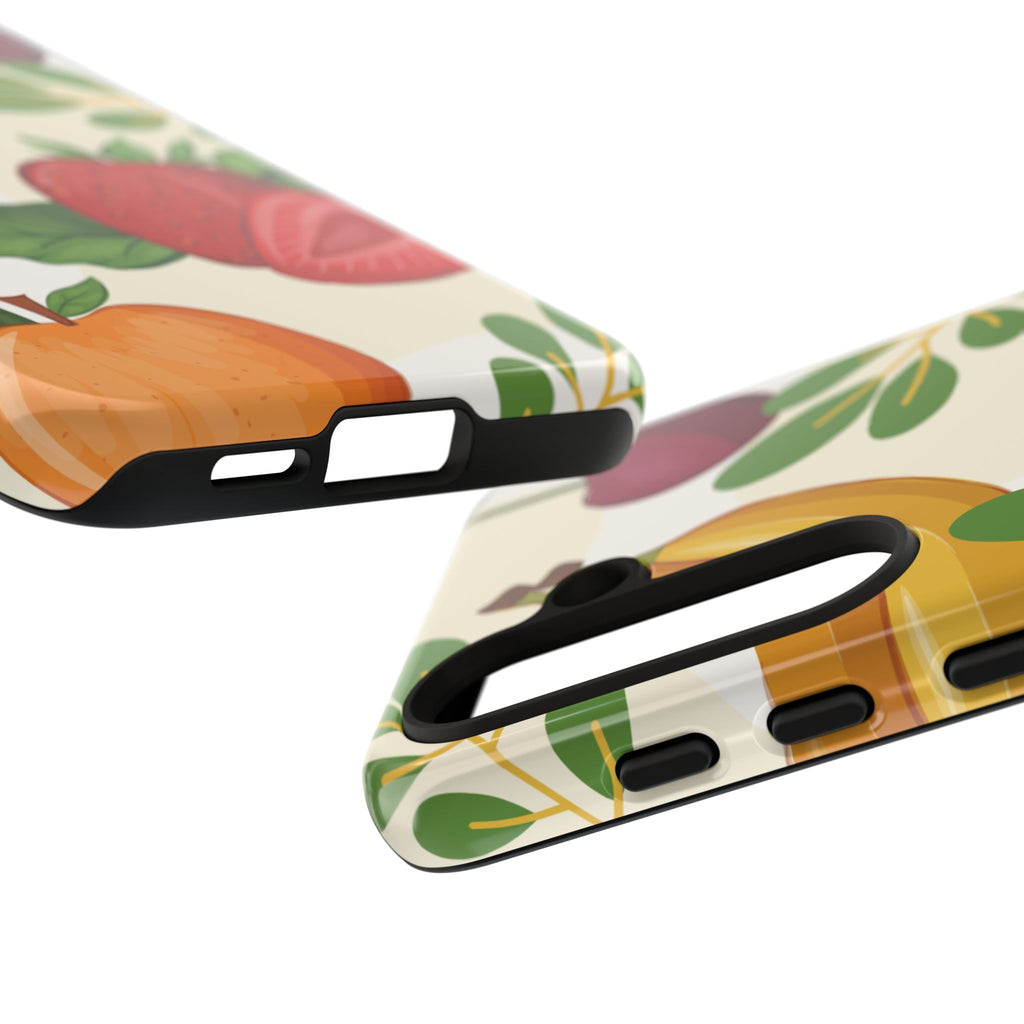 Fruit Pattern Tough Case — Floral Strawberry & Banana Phone Cover