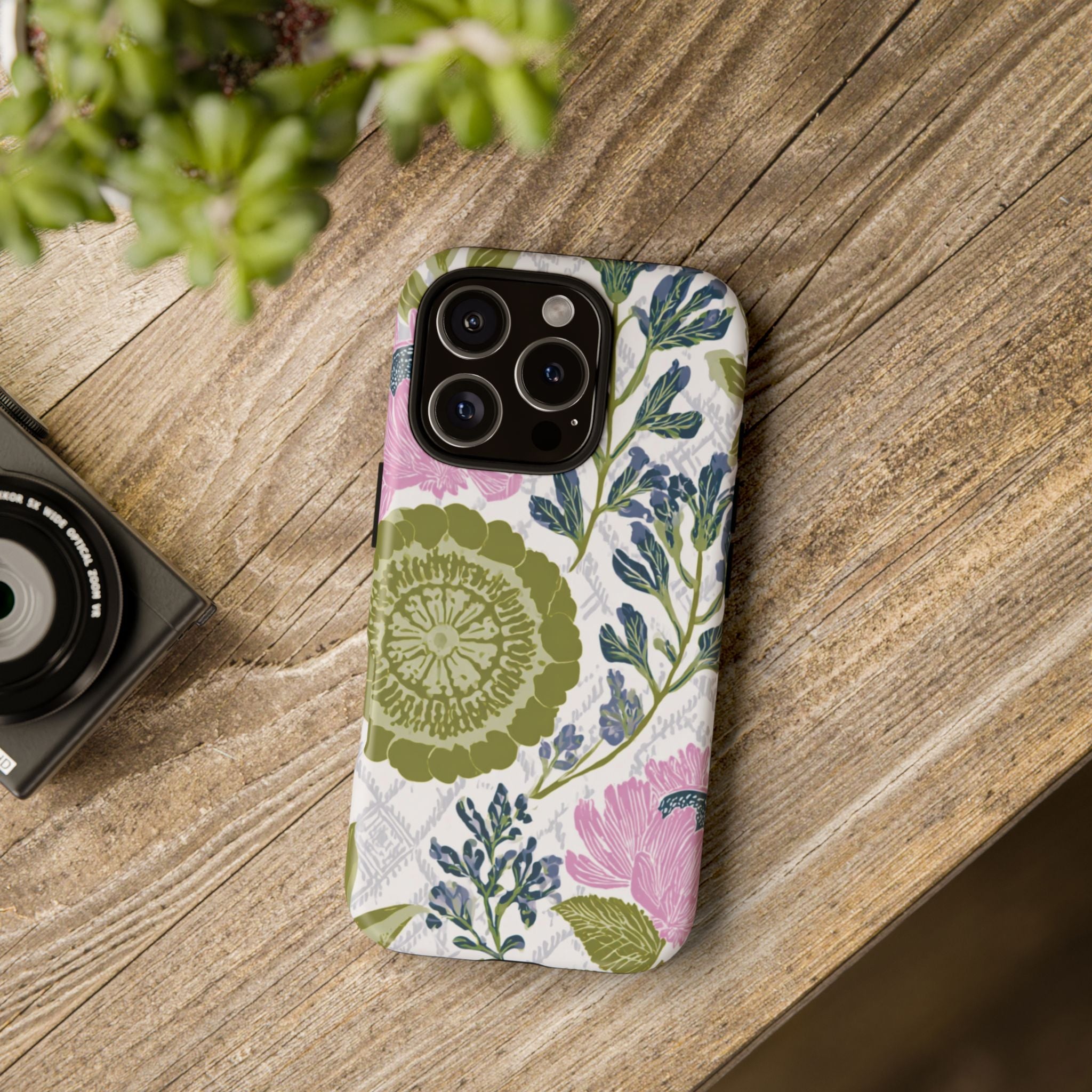 Floral Phone Case, Tough Cases with Elegant Design, Stylish Phone Accessories