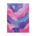 Pink Purple Abstract Wave Matte Canvas Wall Art - 1.25"