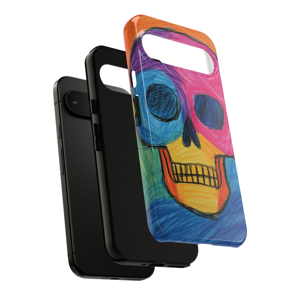 Vibrant Skull Phone Case | Tough Cases, Colorful Design, Unique Art Phone Cover