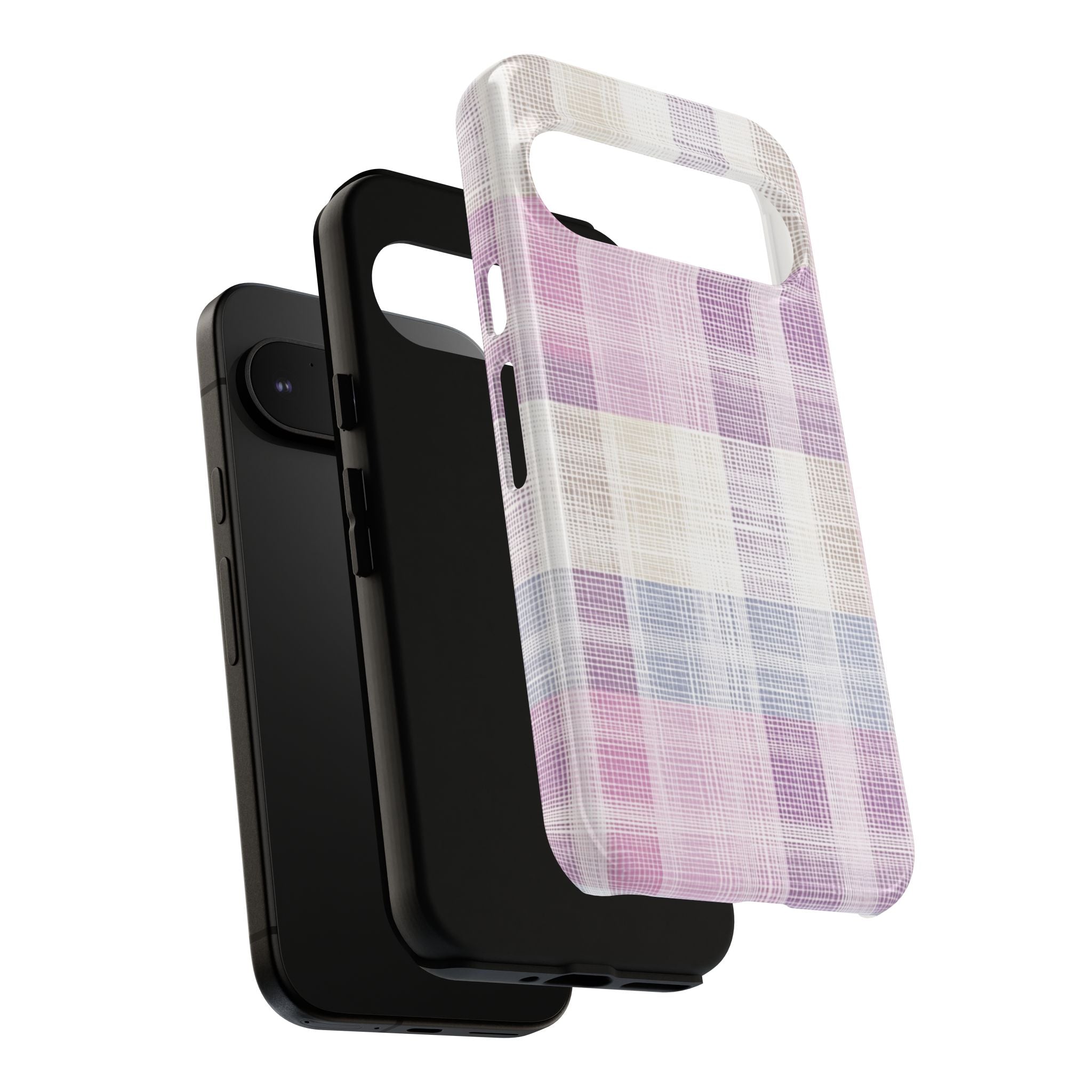 Pink Plaid Phone Case, Trendy Accessories, Birthday, Everyday Use, Tough Cases