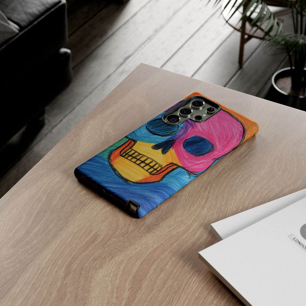 Vibrant Skull Phone Case | Tough Cases, Colorful Design, Unique Art Phone Cover