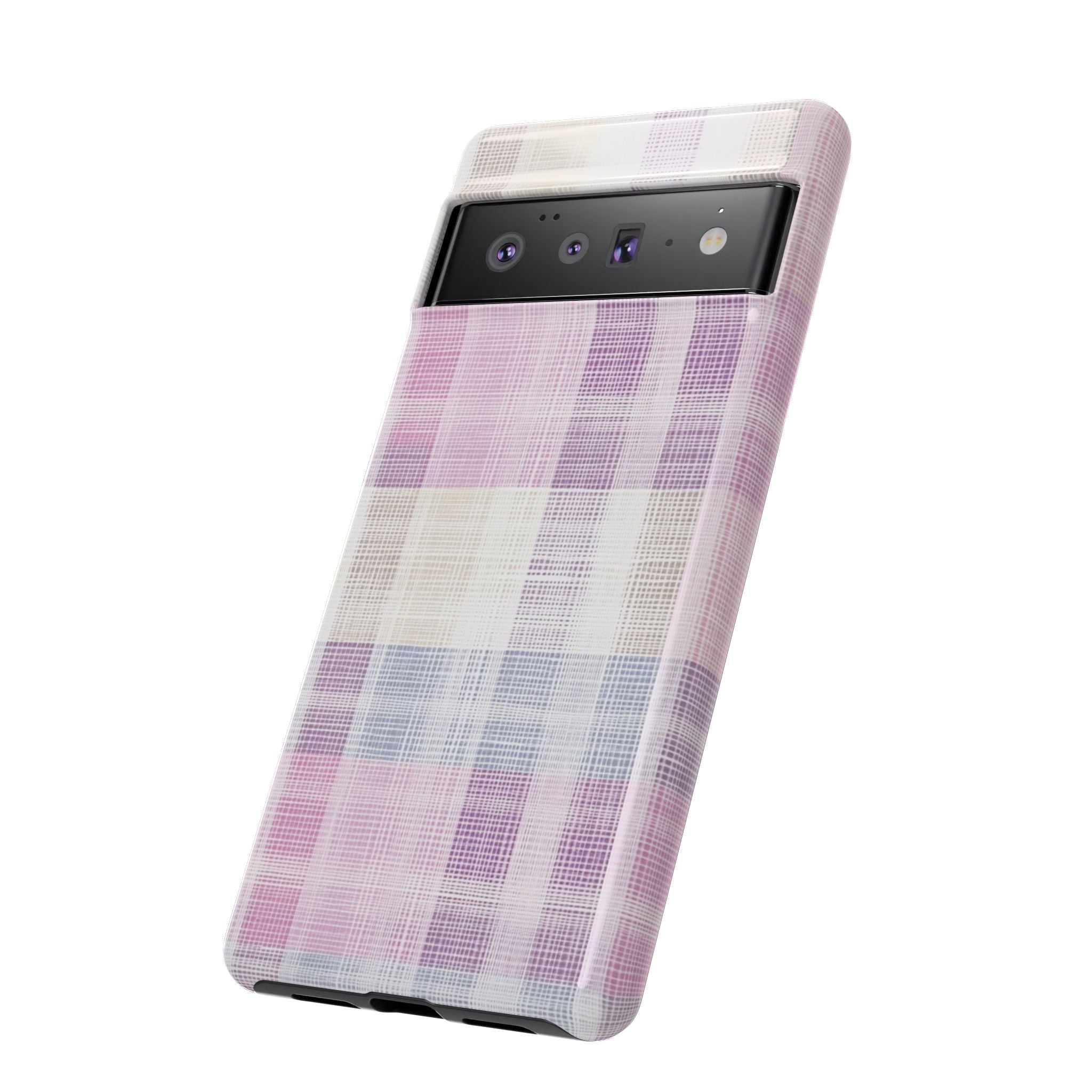 Pink Plaid Phone Case, Trendy Accessories, Birthday, Everyday Use, Tough Cases