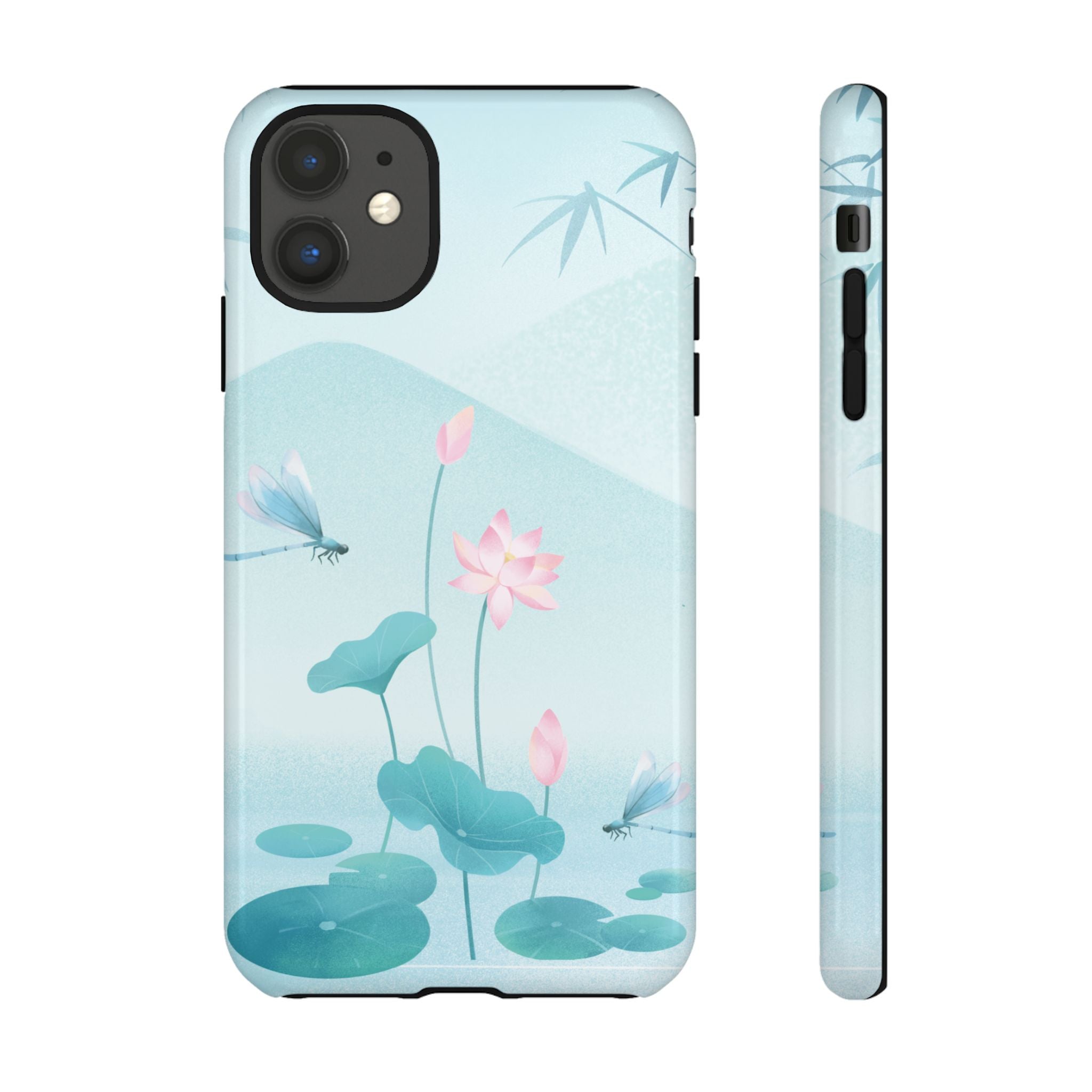 Lotus Pond Phone Case — Serene Floral iPhone Protective Cover