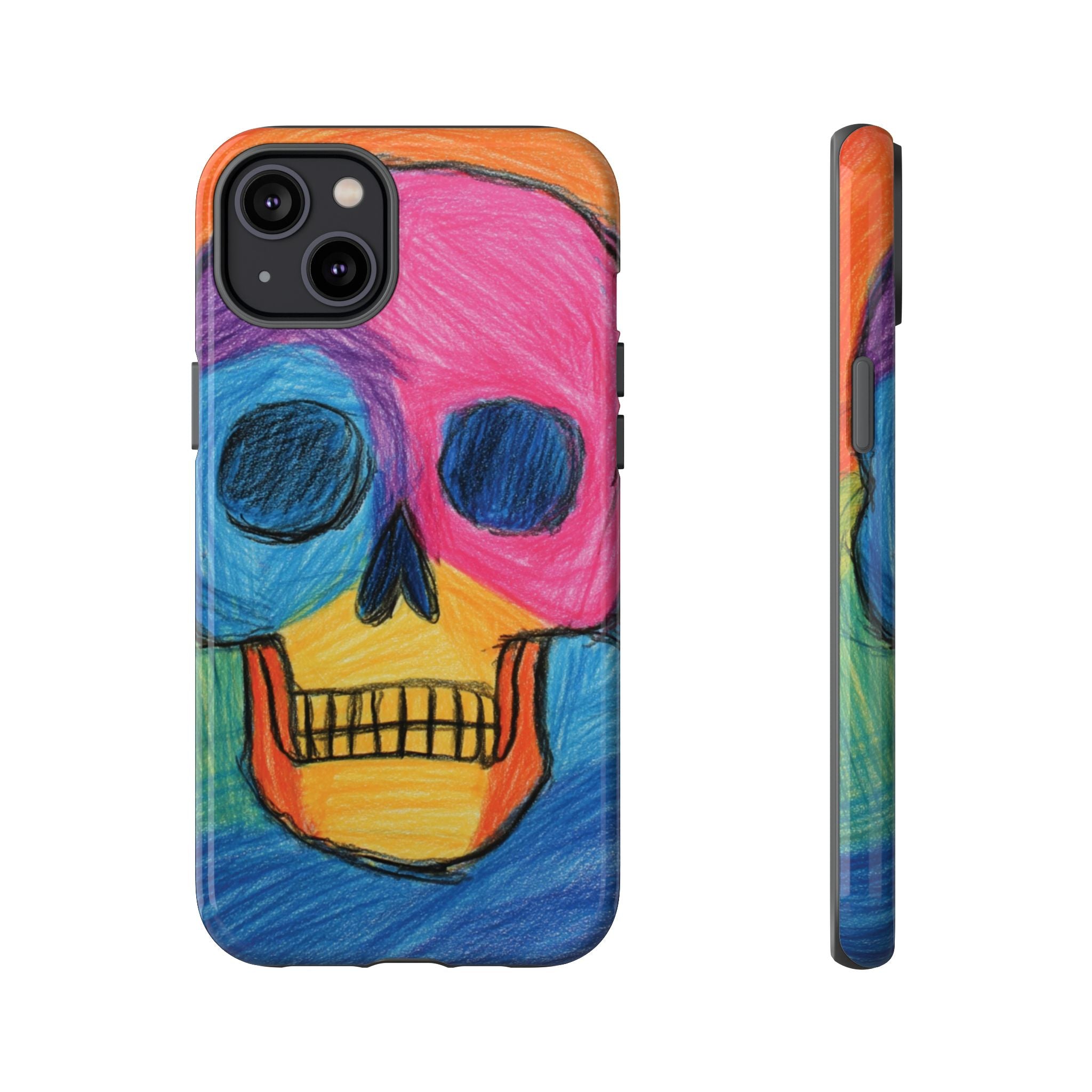 Vibrant Skull Phone Case | Tough Cases, Colorful Design, Unique Art Phone Cover