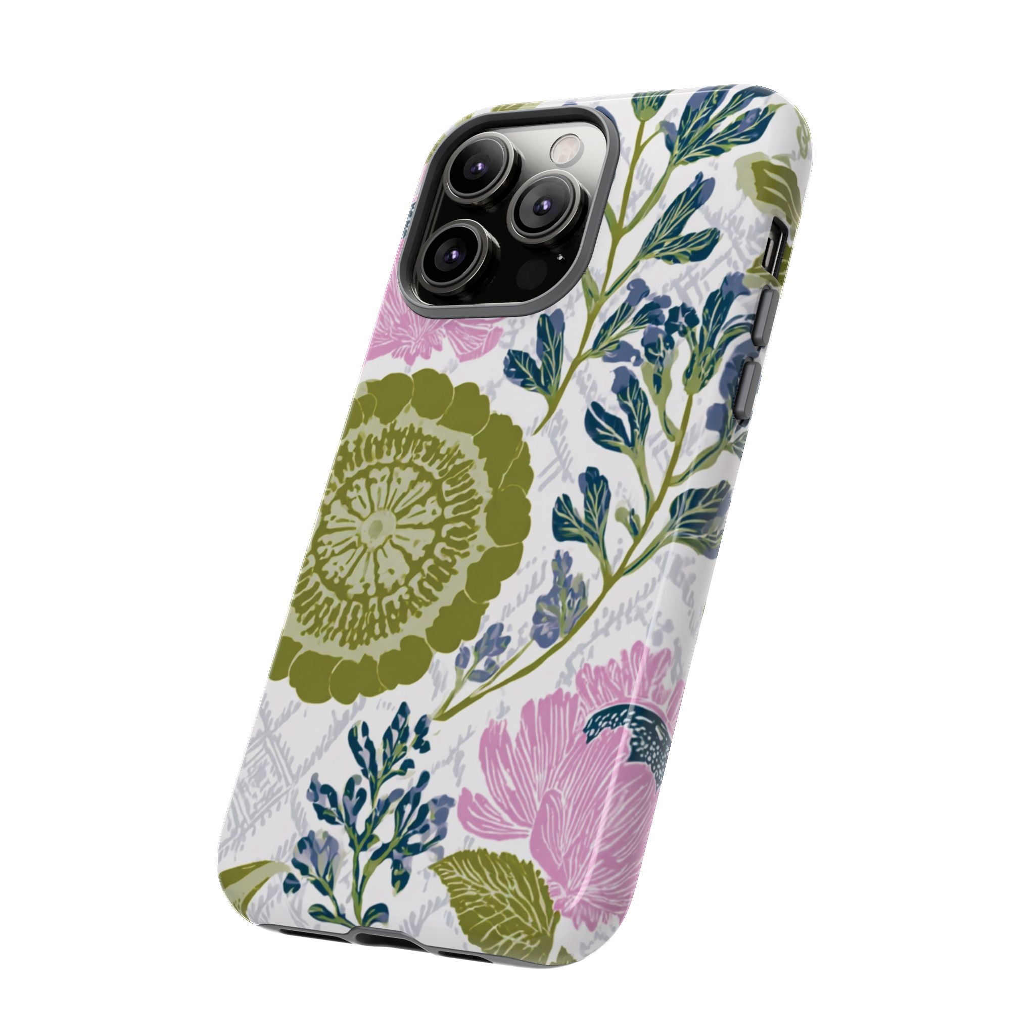 Floral Phone Case, Tough Cases with Elegant Design, Stylish Phone Accessories