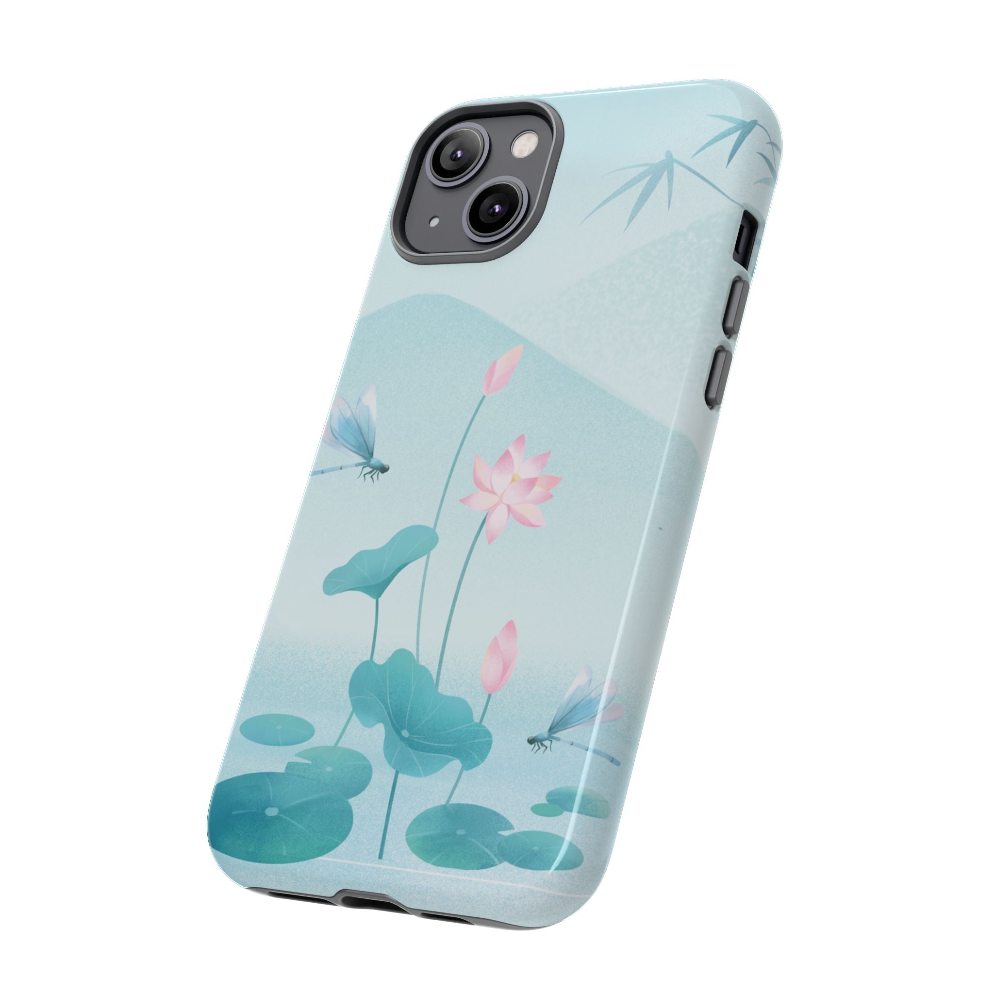 Lotus Pond Phone Case — Serene Floral iPhone Protective Cover