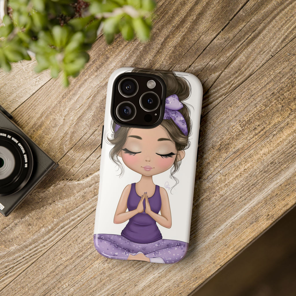 Yoga Phone Case for Mindfulness Gift for Yogis, Meditation Accessory, Zen Vibe