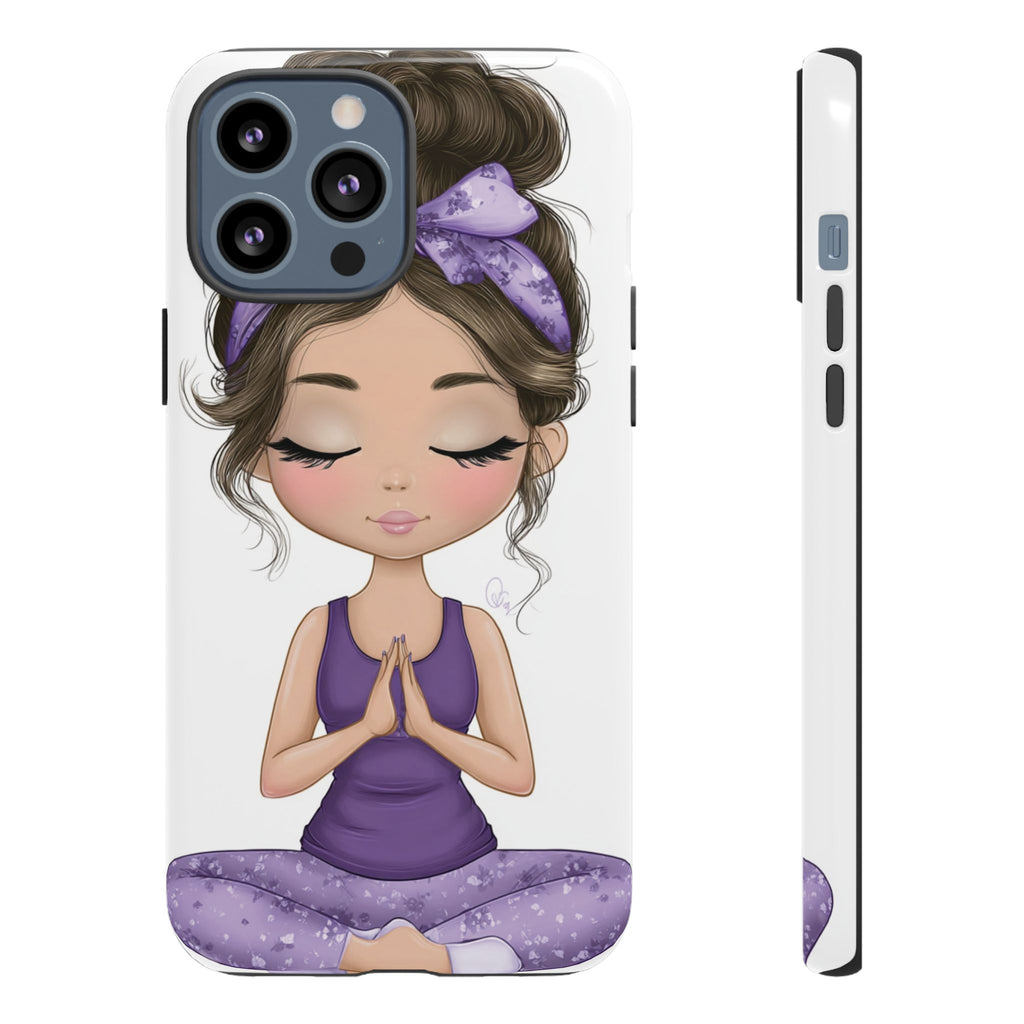 Yoga Phone Case for Mindfulness Gift for Yogis, Meditation Accessory, Zen Vibe