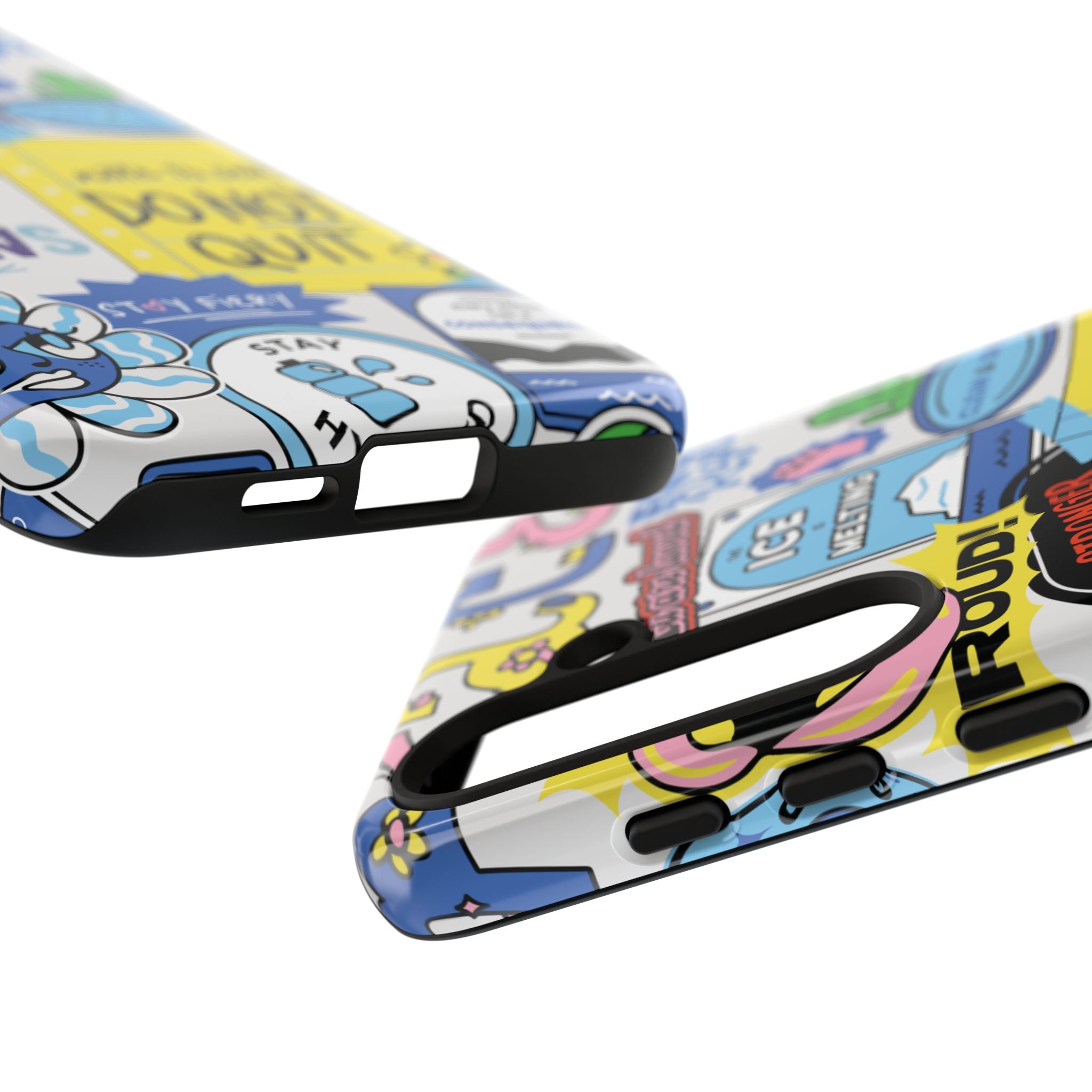 Sticker Collage Phone Case — Motivational "Do Not Quit" Protective Cover