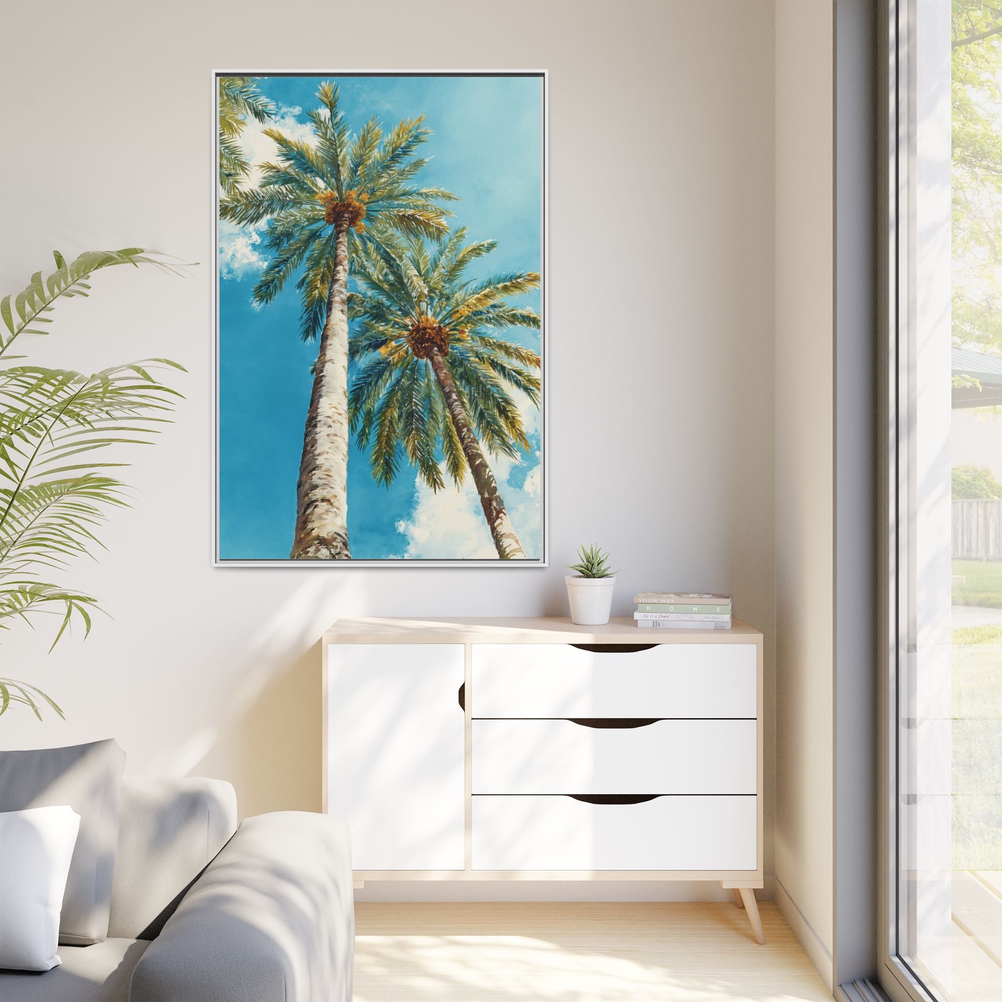 Palm Tree Sky Matte Canvas Print