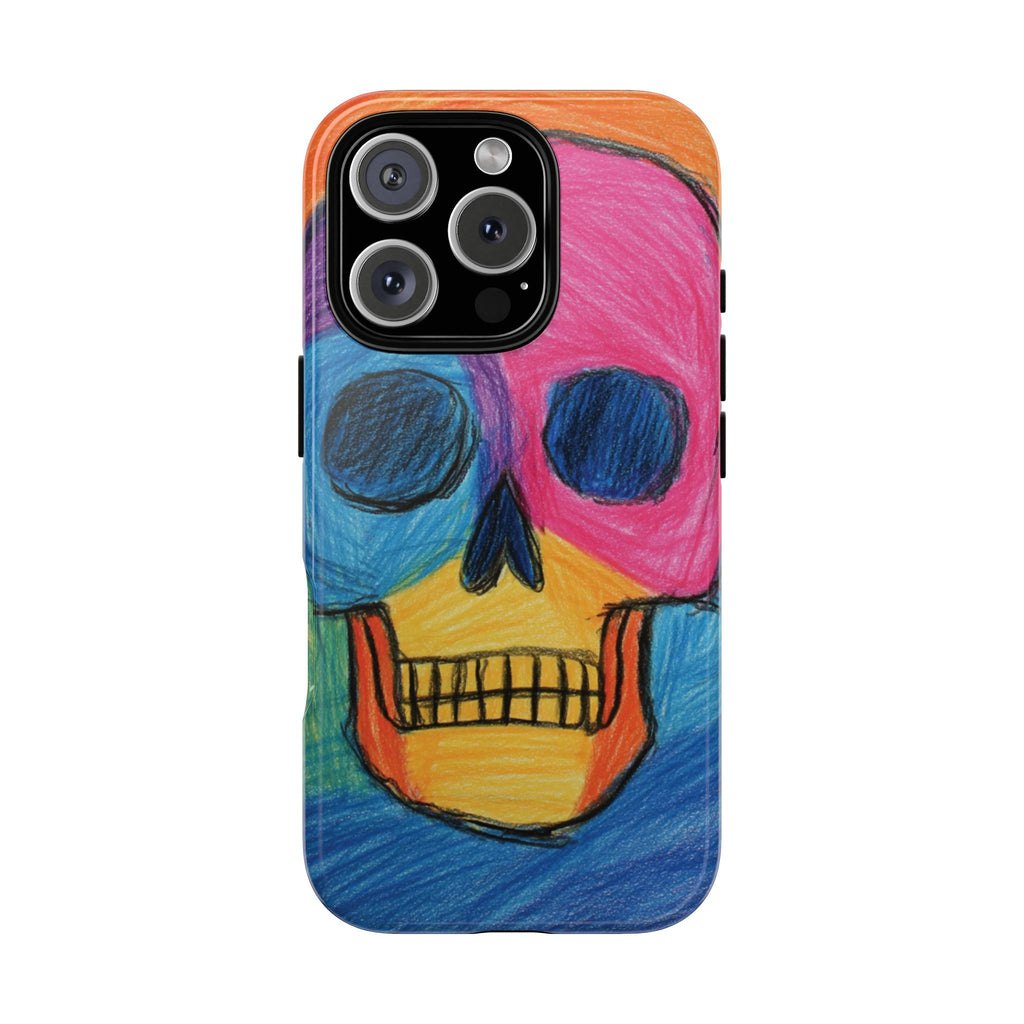 Vibrant Skull Phone Case | Tough Cases, Colorful Design, Unique Art Phone Cover