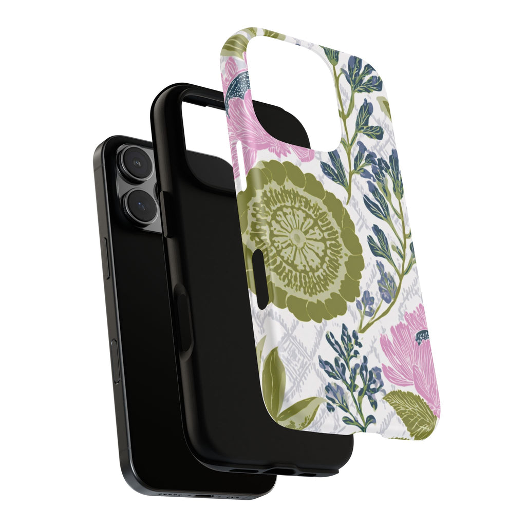 Floral Phone Case, Tough Cases with Elegant Design, Stylish Phone Accessories