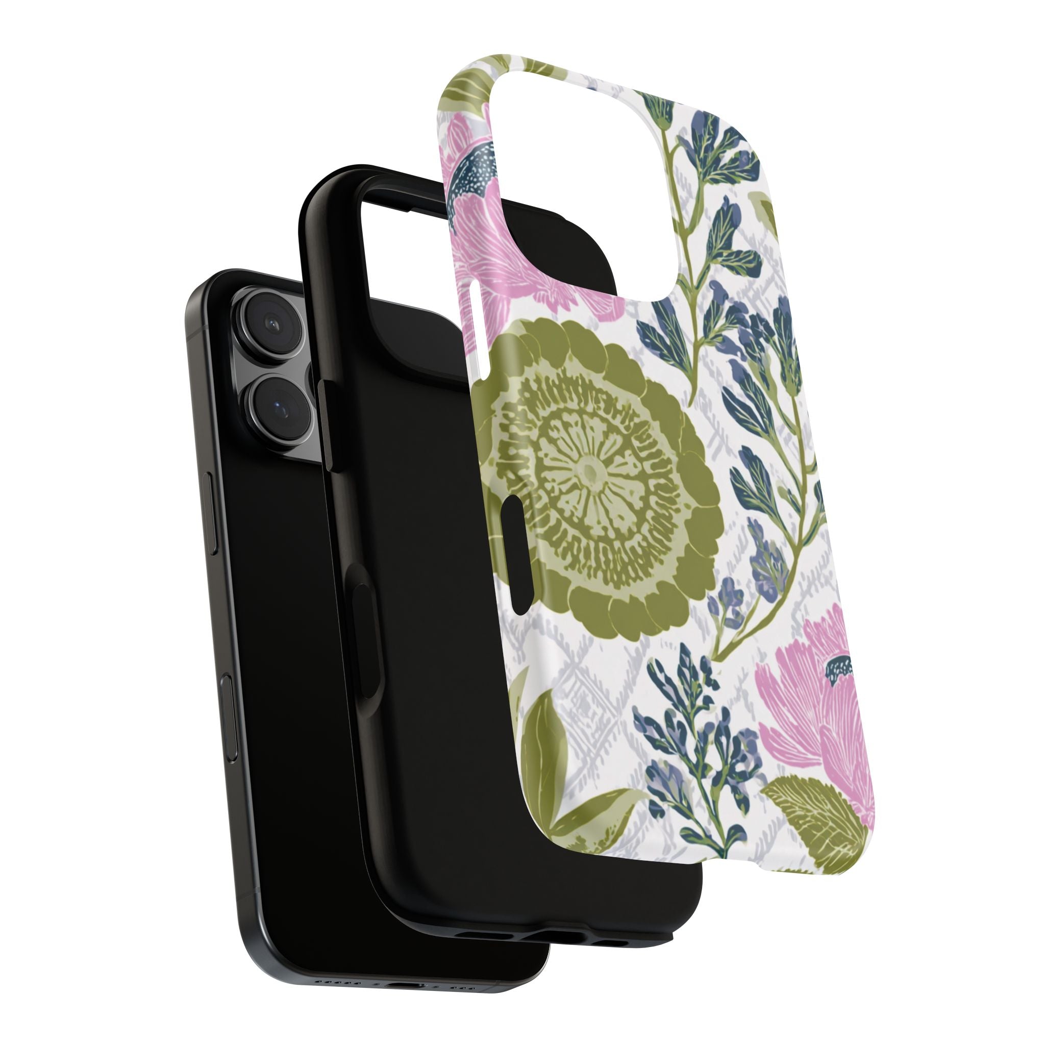 Floral Phone Case, Tough Cases with Elegant Design, Stylish Phone Accessories