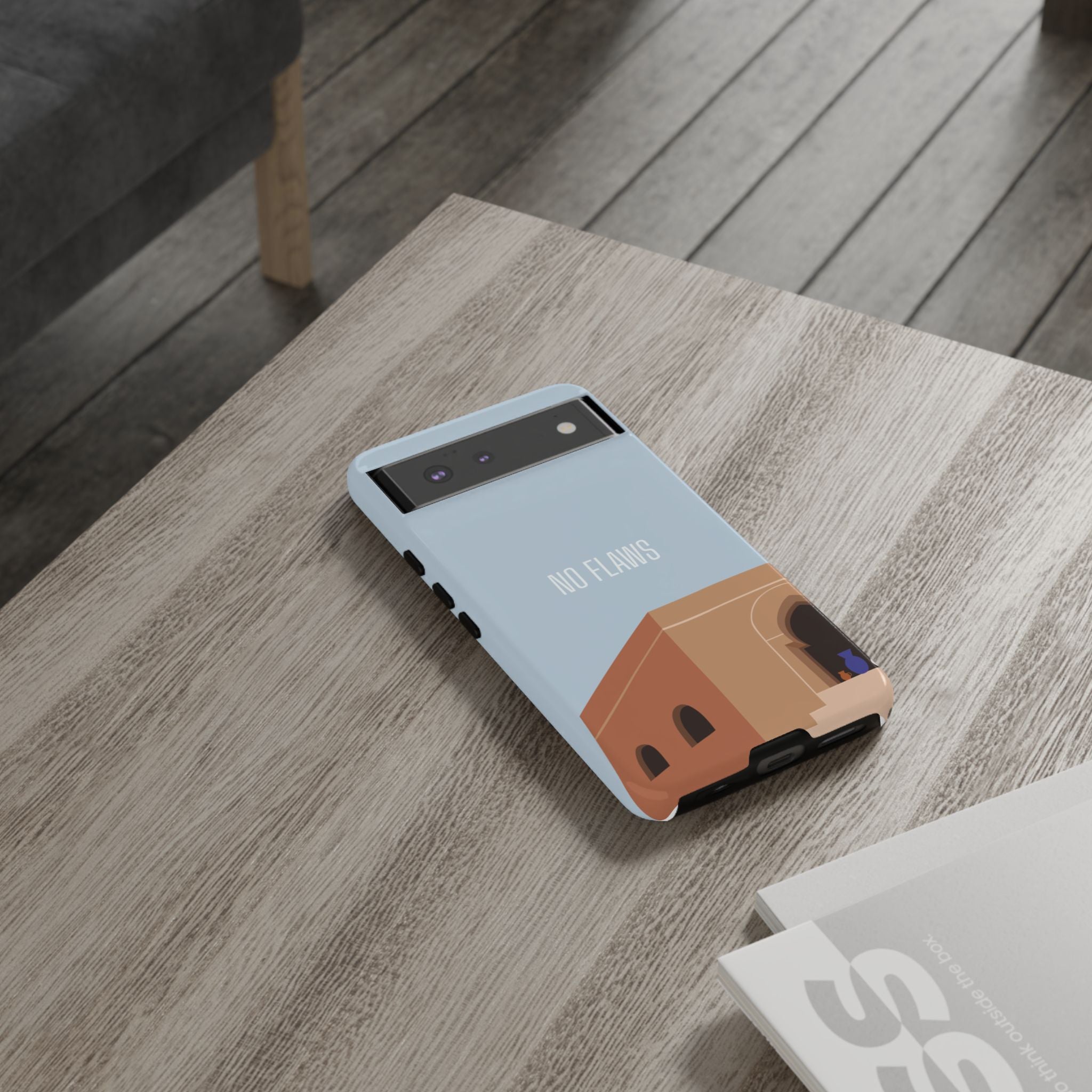 Minimal Desert Illustration “No Flaws” Protective Tough Case