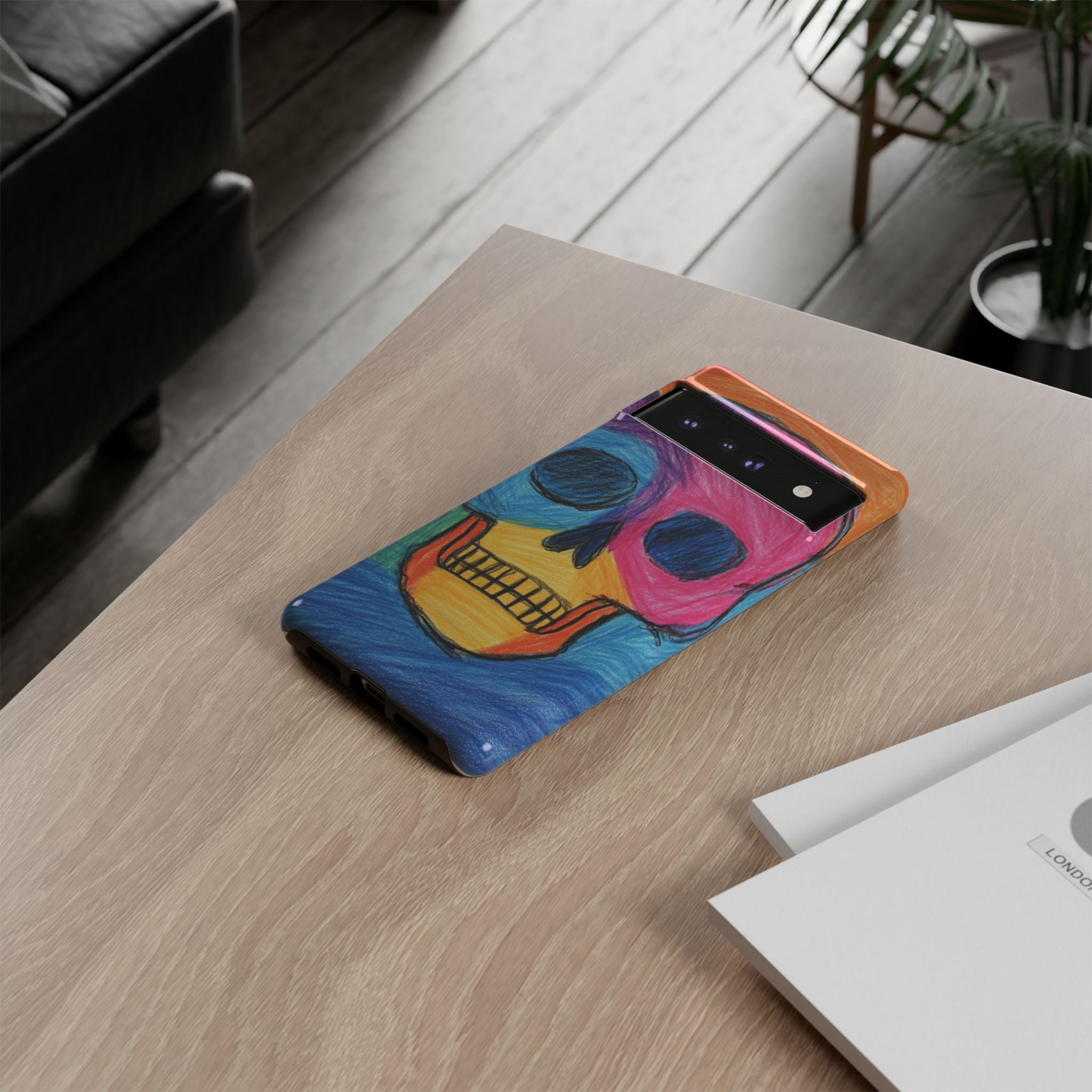 Vibrant Skull Phone Case | Tough Cases, Colorful Design, Unique Art Phone Cover