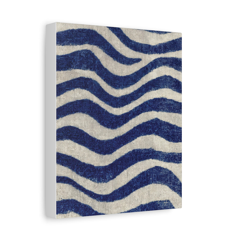 Abstract Blue Wave Canvas Print — Stretched Matte Wall Art