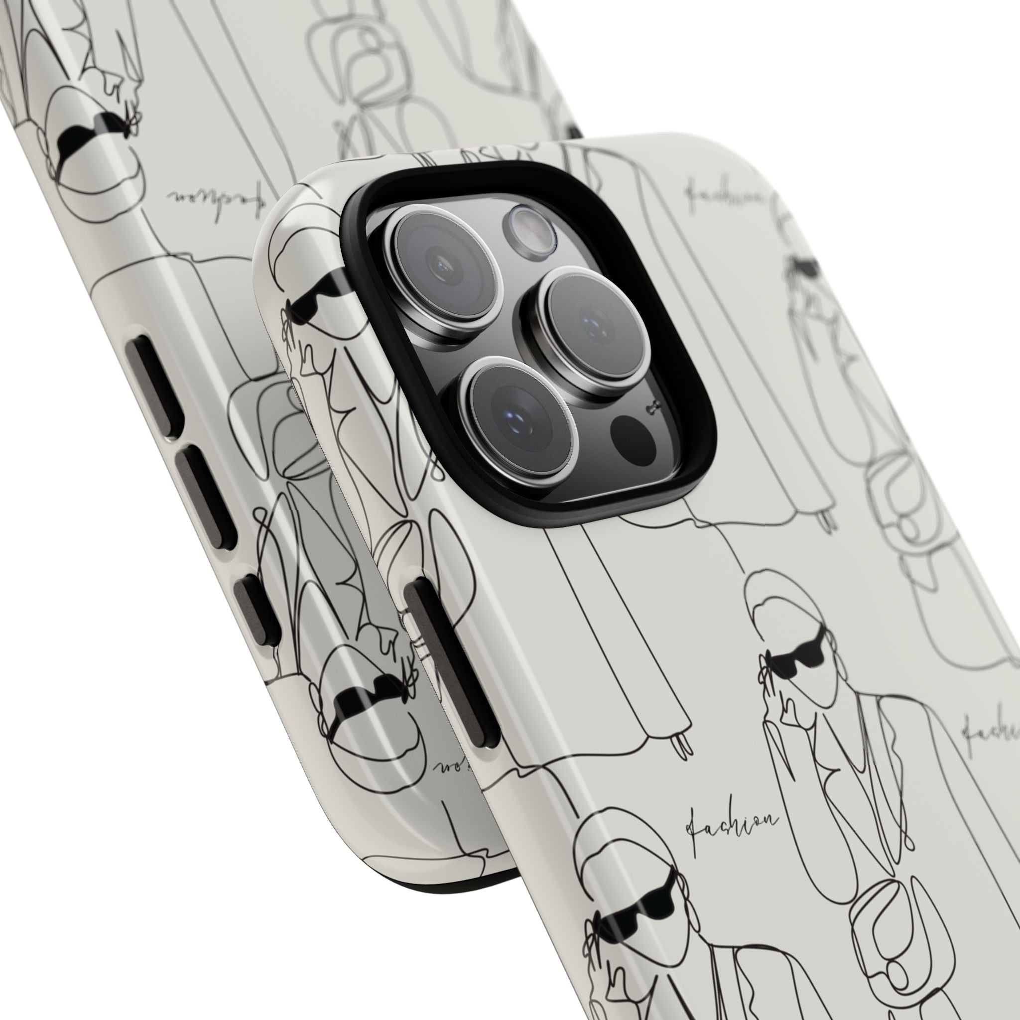 Fashion Sketch Phone Case — Minimalist Chic Designer Pattern