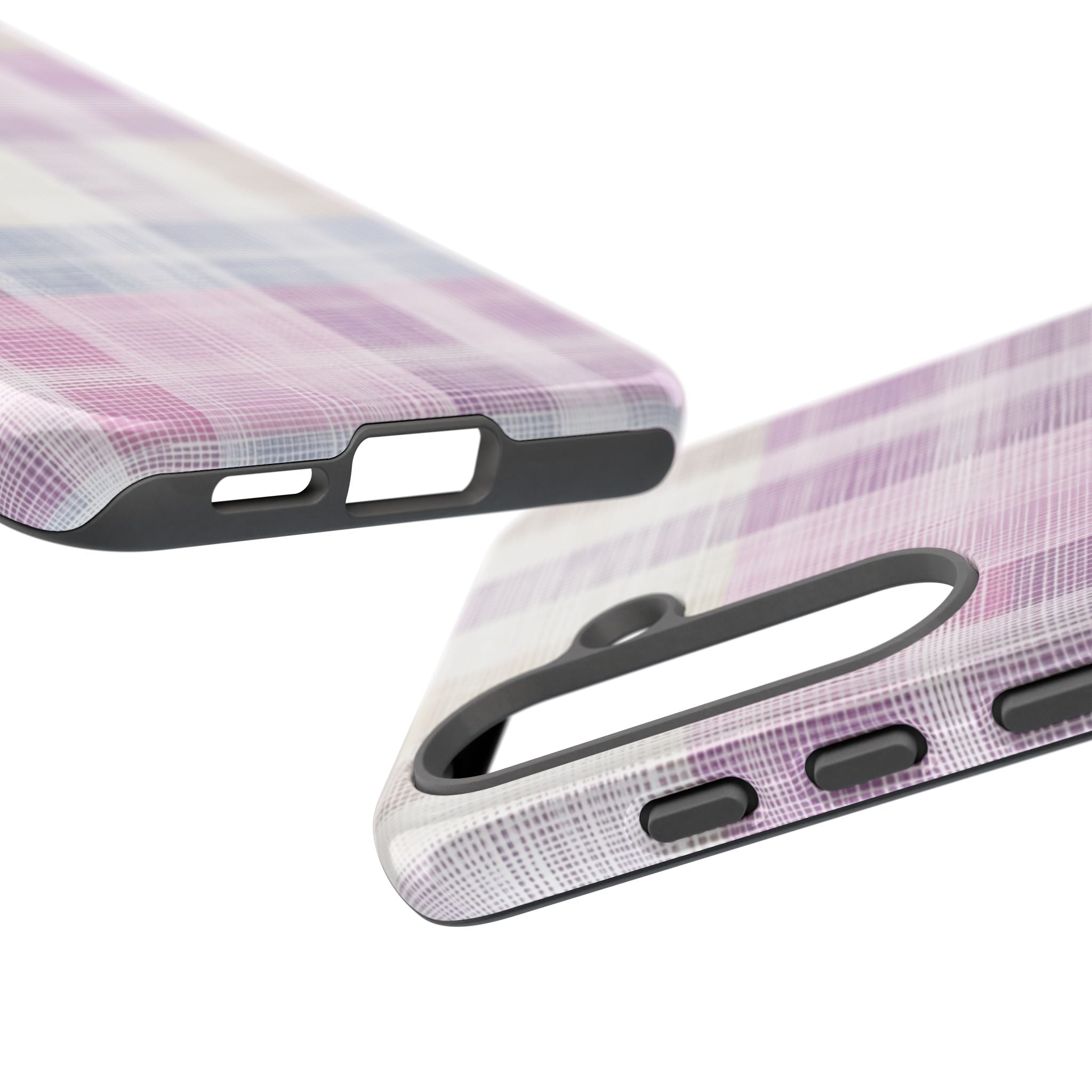Pink Plaid Phone Case, Trendy Accessories, Birthday, Everyday Use, Tough Cases